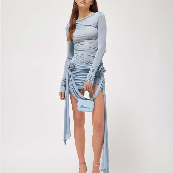 PLEATED MINI SKIRT IN JERSEY - Picture 4 of 4